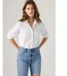 Hemdbluse LEVI'S "CARLILE CLASSIC POPLIN SHIRT", Damen, Gr. S (36), wei&szlig;
