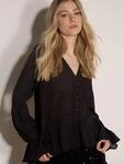 Klassische Bluse APRICOT "Bluse mit strukturiertem Peplum-Saum", Damen, Gr. 8,