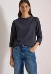 3/4-Arm-Shirt CECIL, Damen, Gr. S (38), blau (urban dunkelblau), Web, 50% Baumwolle,