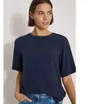 Kurzarmbluse CECIL, Damen, Gr. XS (36), blau (urban dunkelblau), Stoff, 100%...