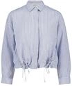 Klassische Bluse CARTOON "Damen mit Raffung", Damen, Gr. 34, blau (blau, wei&szlig;),