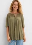 bonprix Tunika lockerer Schnitt, Oversize-Passform, Halbarm-Design, aus Viskose