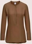 MADELEINE Hemdbluse "Seidenhemd Luxuri&ouml;se Bluse mit kragenlosem Design"