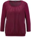 GOLDNER Kurzarmbluse "Kurzgr&ouml;&szlig;e Chiffon-Shirt mit 3/4-Arm, Rundhals"...