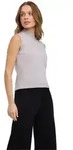 Strickweste FALKE "Pure Merino Wool", Damen, Gr. XS, grau (light grau heather