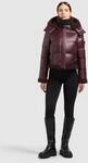 Steppjacke KHUJO "NESSIE3", Damen, Gr. XS, braun (winestone rot), Web, 100% Nylon,