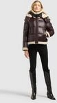 Steppjacke KHUJO "NESSIE3", Damen, Gr. XS, braun (chocolate chip), Web, 100% Nylon,