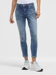 Slim-fit-Jeans SOCCX, Damen, Gr. 27, blau, Denim/Jeans, Material: 82% Baumwolle, 16%