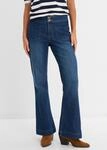 bonprix Schlagjeans mit Mid Waist, Regular Fit, ausgestellte Schlagform, in