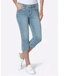 Bequeme Jeans HEINE, Damen, Gr. 40, Normalgr&ouml;&szlig;en, blau (blau, bleached), 81%