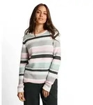 Strickpullover TOM TAILOR "Regular", Damen, Gr. XXL, bunt (mint pink beige...