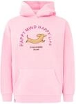 Hoodie ZWILLINGSHERZ "DOG LOVE", Damen, Gr. S/M, pink, Obermaterial: 60% Baumwolle,