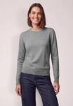 Strickpullover CECIL, Damen, Gr. L (42), grau (sporty grau melange), Feinstrick, 33%