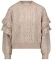 Strickpullover BETTY & CO "Damen mit Fransen", Damen, Gr. 34, beige (taupe melange),