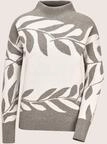 MADELEINE Longpullover "Jacquard-Pullover Moderner Winterpullover mit floralem