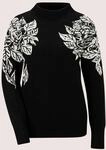 MADELEINE Longpullover "Pullover Jacquard-Pullover mit floralem Motiv"