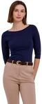 Langarmshirt FALKE "Cotton Stretch", Damen, Gr. XS, blau (space blau (6116)),...