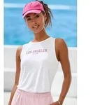 Tanktop VENICE BEACH "aus weicher Slubware mit Logoprint", Damen, Gr. 40/42,...