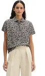 T-Shirt MARC O'POLO "mit Allover-Print", Damen, Gr. XL, schwarz, Obermaterial: 100%