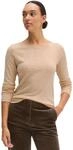 Langarmshirt MARC O'POLO "aus Organic Cotton-Qualit&auml;t", Damen, Gr. XXS, beige