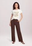 Kurzarmshirt CARTOON "Damen mit &Auml;rmelaufschlag", Damen, Gr. 34, wei&szlig; (patch cream,
