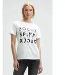 Kurzarmshirt SOCCX, Damen, Gr. S, wei&szlig;, Single Jersey, Material: 100%...