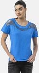 T-Shirt CIPO & BAXX "WT388", Herren, Gr. L, blau, 95% Baumwolle, 5% Elasthan,