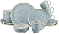Kombiservice CREATABLE "Caoba, Geschirr-Set, 16-tlg.", blau (azul), 16, Steingut,