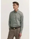 Langarmhemd BUGATTI "Modern Fit", Herren, Gr. M, Normalgr&ouml;&szlig;en, gr&uuml;n (180,...