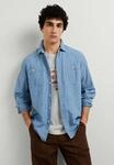 Funktionsshirt PEPE JEANS "Freizeithemd ROMUALDO", Herren, Gr. L, blau (medium indigo