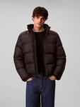 Calvin Klein Jeans Steppjacke "LS NYLON AOP DOWN PUFFER JKT" ohne Kapuze Regular fit