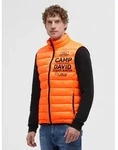 Steppweste CAMP DAVID, Herren, Gr. S, orange (neon fire), Steppware, Material: 100%