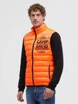 Steppweste CAMP DAVID, Herren, Gr. S, orange (neon fire), Steppware, Material: 100%