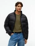 Daunenjacke TOMMY HILFIGER "RIPSTOP STAND DOWN PUFFER JACKET", Herren, Gr. S,
