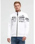 Sweatjacke CAMP DAVID, Herren, Gr. S, wei&szlig;, Material: 50% Baumwolle, 50%...