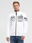 Sweatjacke CAMP DAVID, Herren, Gr. S, wei&szlig;, Material: 50% Baumwolle, 50% Polyester,