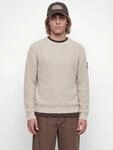 Jack & Jones Rundhalspullover "JJCLEVELAND KNIT CREW NECK" Materialmix, normal