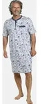 Pyjama JAN VANDERSTORM "Nachthemd UNNI", Herren, Gr. 6XL, blau (blau gemustert),
