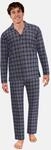 Pyjama TOM TAILOR, Herren, Gr. 48, Flanell, blau, dunkel, karo, Flanell,