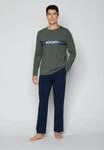 Pyjama JOOP, Herren, Gr. L, gr&uuml;n (hellgrau), Jersey, Obermaterial: 95% Baumwolle, 5%