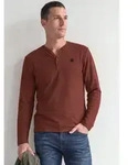 Langarmshirt STREET ONE MEN, Herren, Gr. 3XL, braun (raw copper rot), Web, 96%