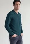 Poloshirt STREET ONE MEN, Herren, Gr. S (38), gr&uuml;n (schwarz fjord blau), Web, 50%