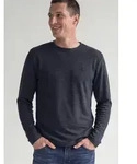 Langarmshirt STREET ONE MEN, Herren, Gr. 3XL, schwarz (schwarz ink blau), Web, 96%
