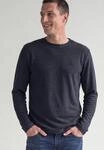 Langarmshirt STREET ONE MEN, Herren, Gr. 3XL, schwarz (schwarz ink blau), Web, 96%