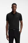 Poloshirt BOSS GREEN "Paddy Logo Patch Regular Fit", Herren, Gr. M, schwarz