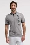 Poloshirt GAASTRA, Herren, Gr. M, grau (blau), Piqu&eacute;, Material: 100% Baumwolle,