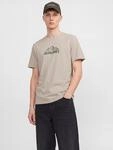 T-Shirt JACK & JONES "JJROCHE TEE SS CREW NECK", Herren, Gr. L, moonbeam, Jersey,