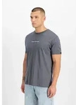 T-Shirt ALPHA INDUSTRIES "Foam ML T-Shirt", Herren, Gr. S, grauschwarz,...