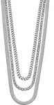 Edelstahlkette LOTUS "Iconic - Layering", silber (edelstahlfarben,...