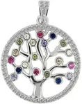 Amulett AKZENT "Violet" aus 925 Sterlingsilber, rhodiniert, langlebig", bunt